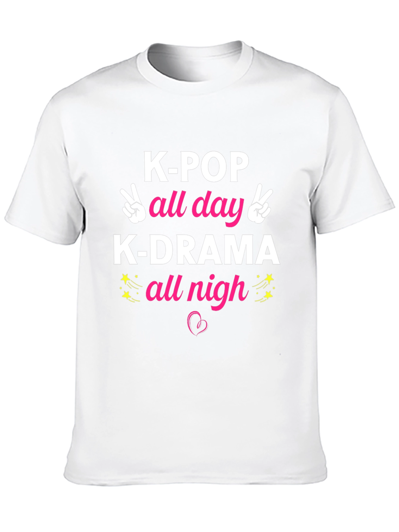 K-POP All Day K-DRAMA All Nigh Graphic T-Shirt