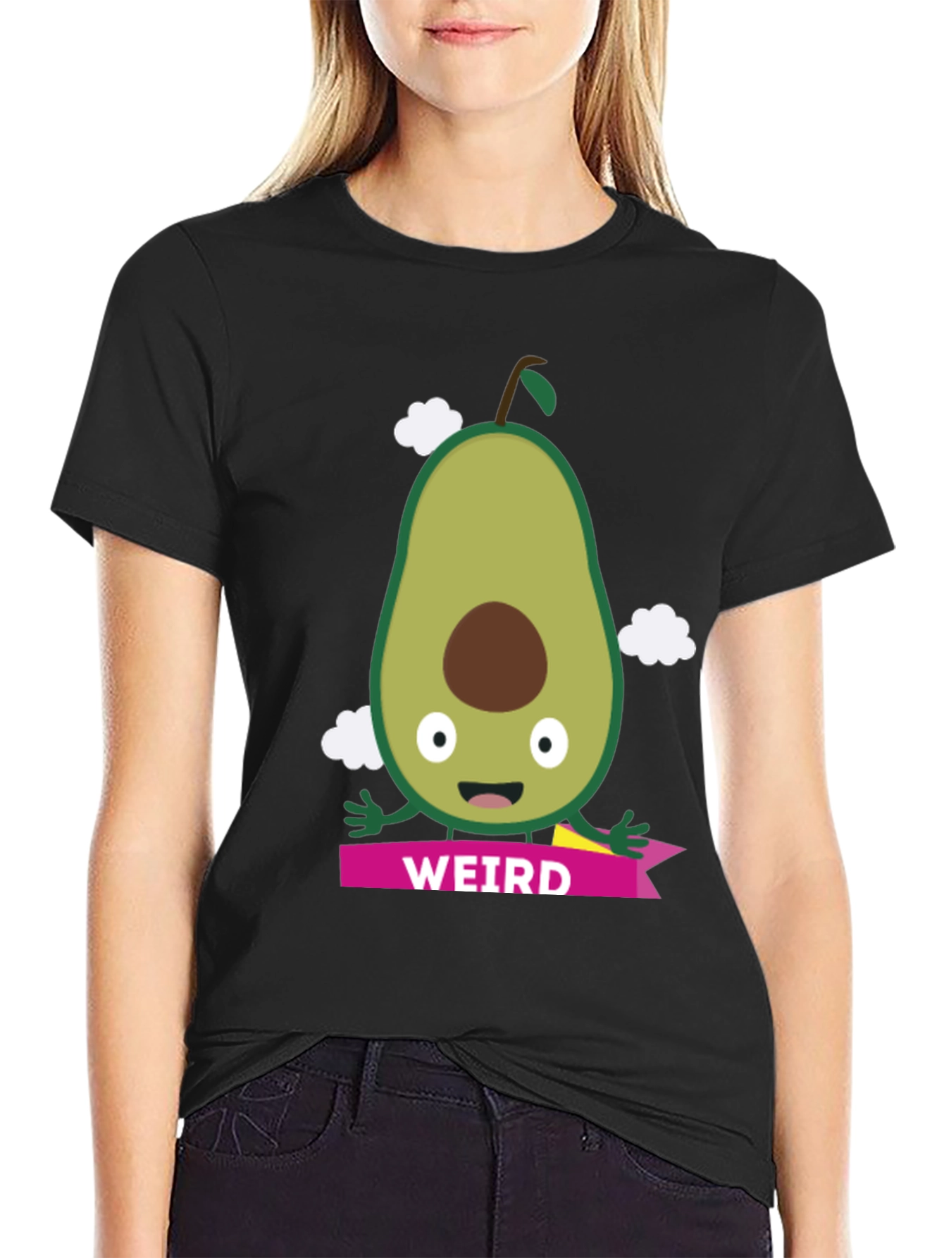 Weird Avocado Graphic Tee - Unisex Black T-Shirt