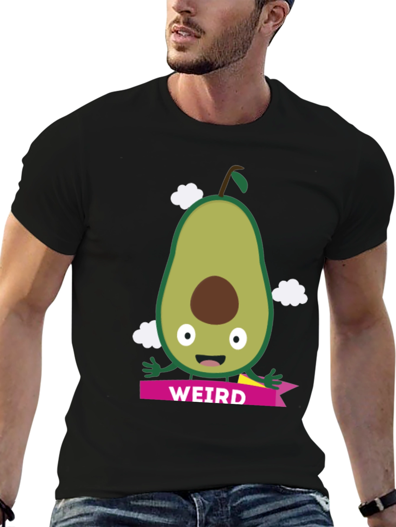 Weird Avocado Graphic Tee - Unisex Black T-Shirt