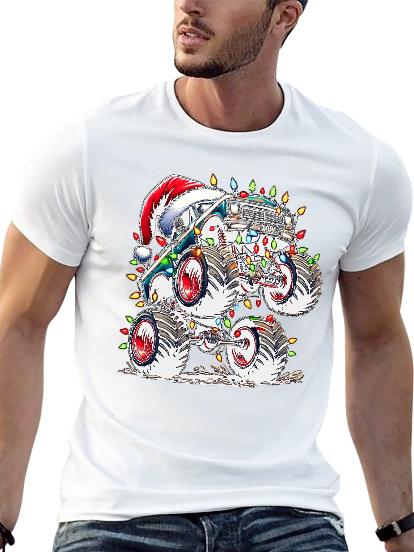 Festive Monster Truck Christmas T-Shirt