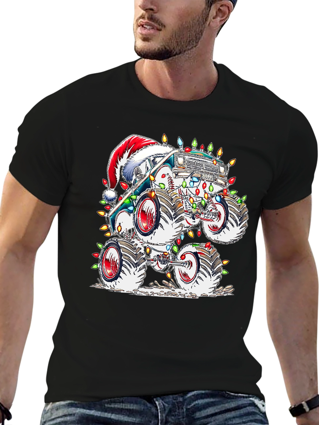 Festive Monster Truck Christmas T-Shirt