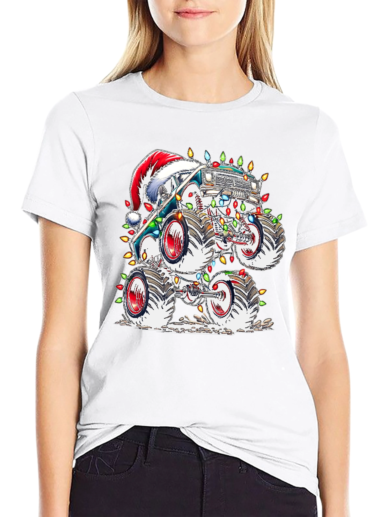 Festive Monster Truck Christmas T-Shirt