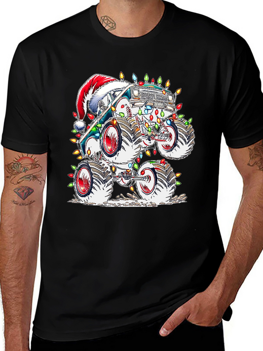 Festive Monster Truck Christmas T-Shirt