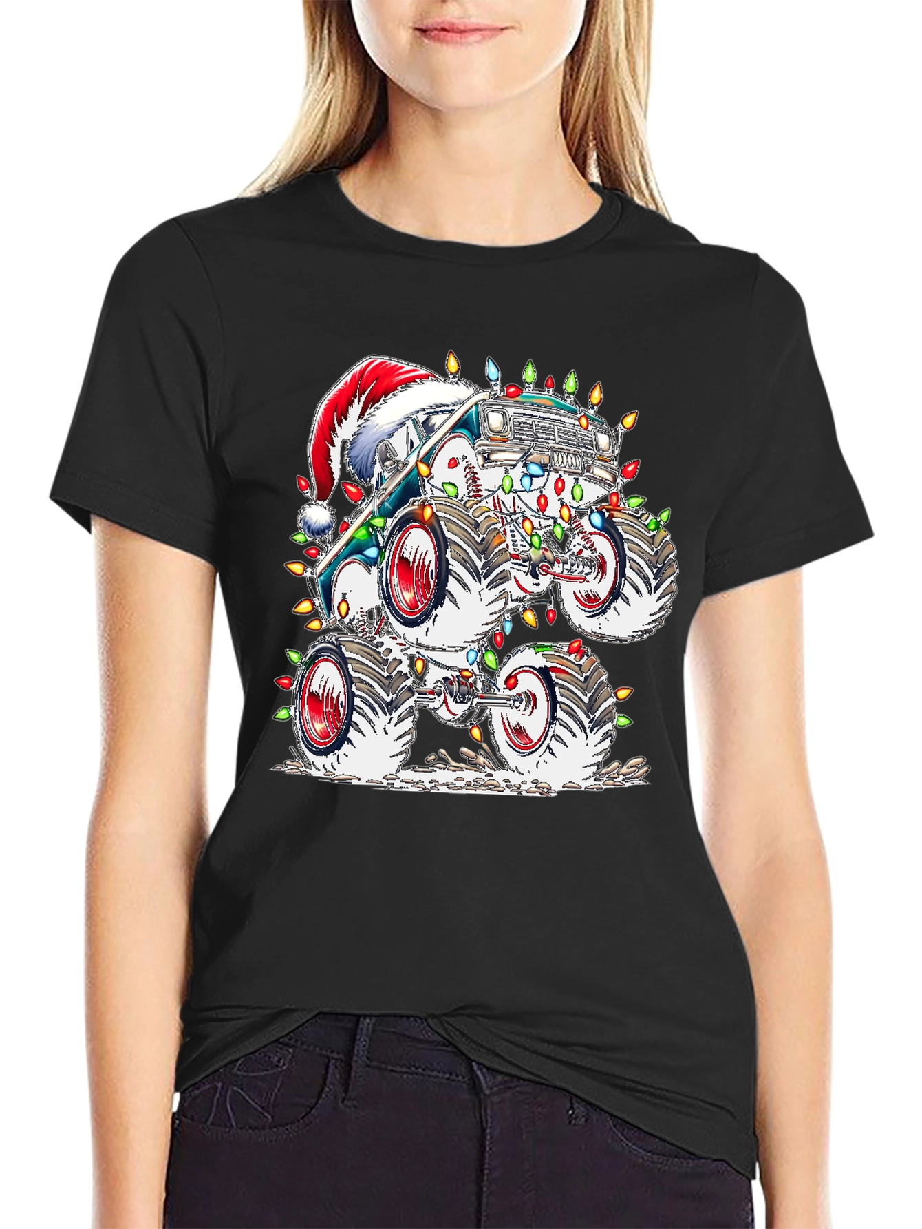 Festive Monster Truck Christmas T-Shirt