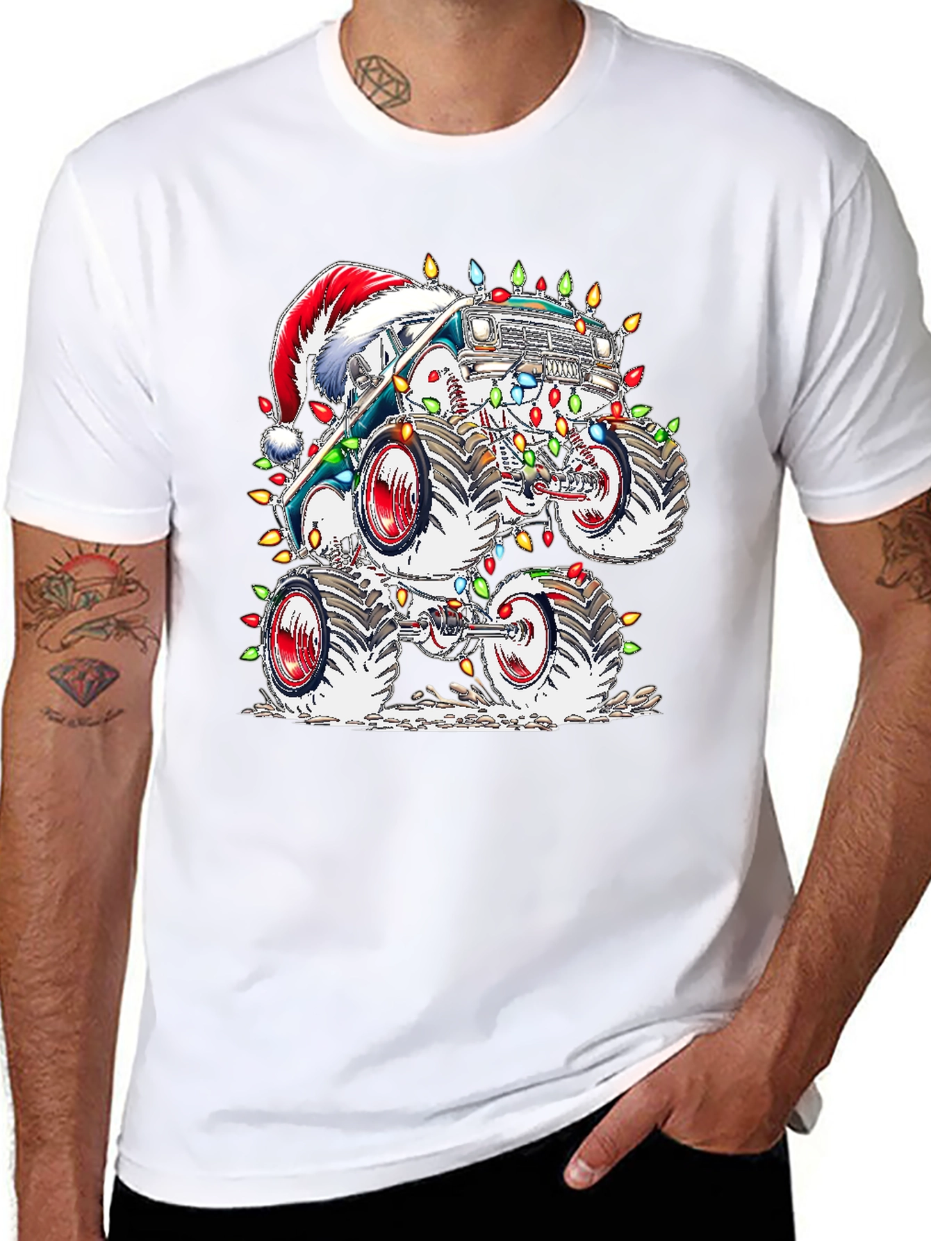 Festive Monster Truck Christmas T-Shirt