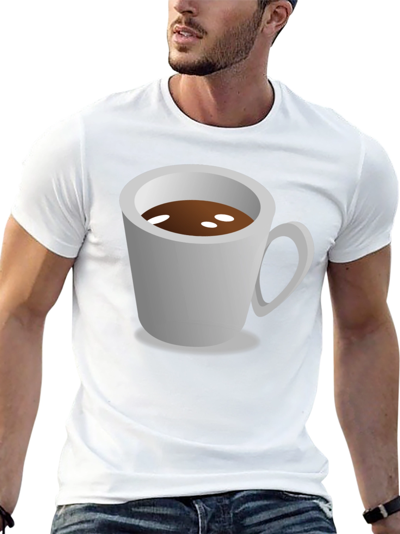 Coffee Cup Graphic Tee - Black Unisex Shirt