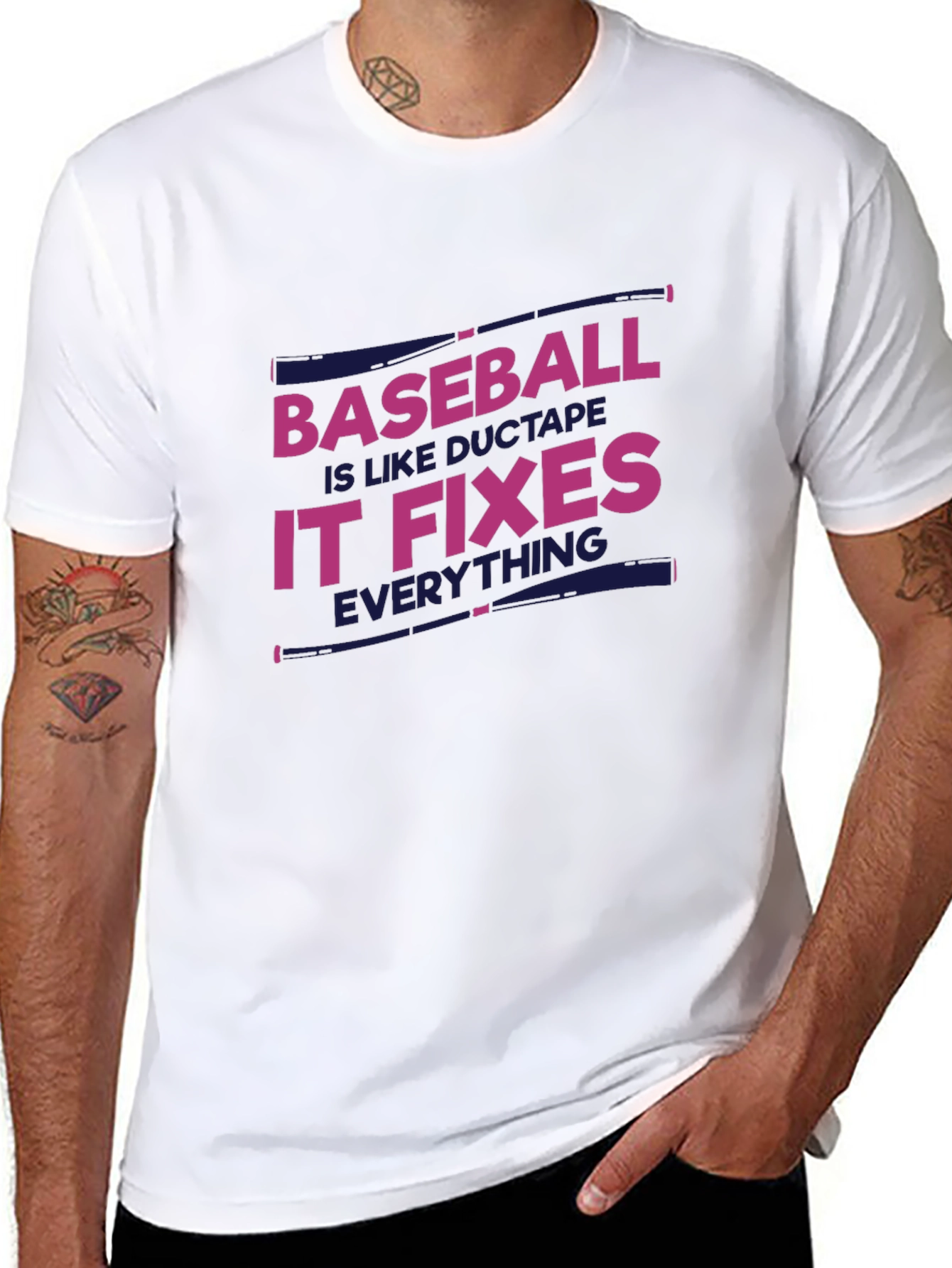 Baseball Fixes Everything T-Shirt - Black