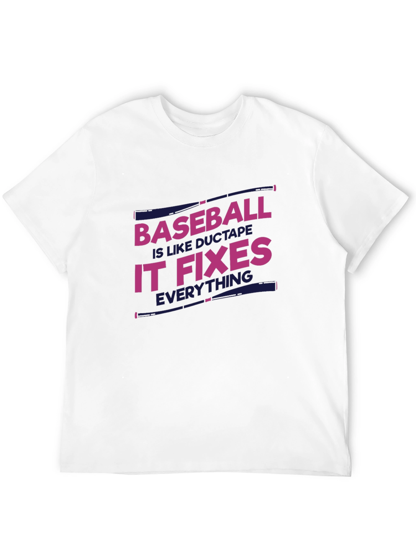 Baseball Fixes Everything T-Shirt - Black