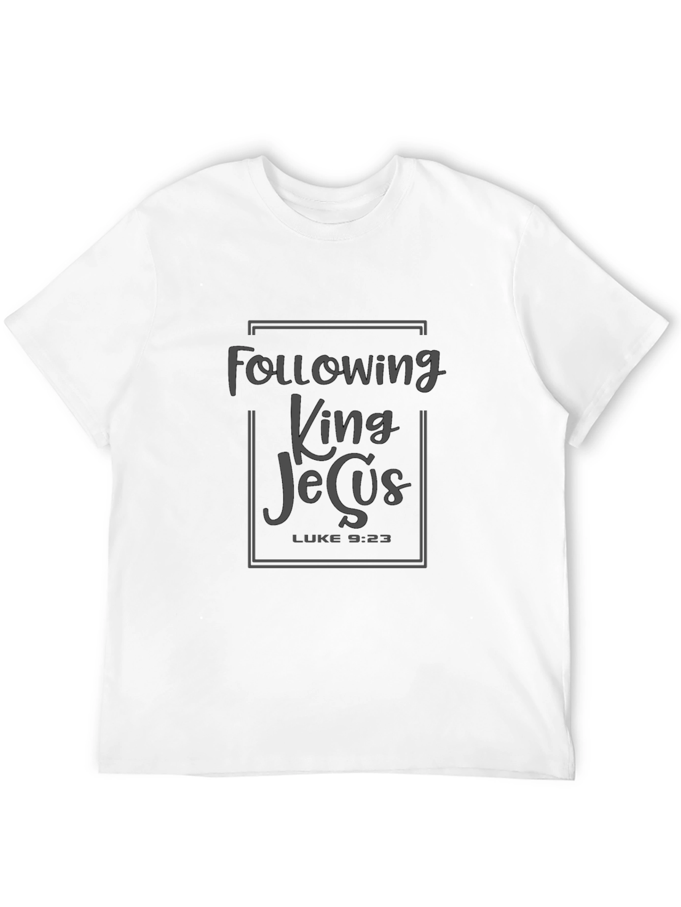 Following King Jesus Black Graphic T-Shirt
