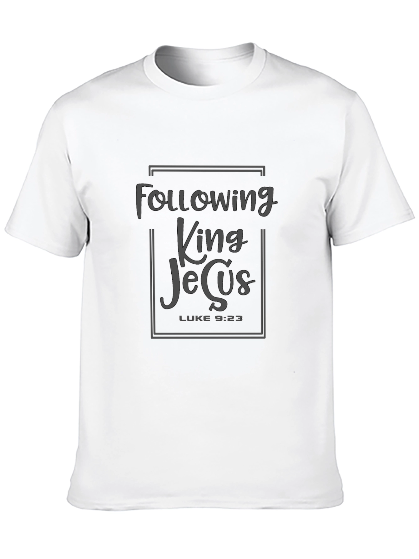 Following King Jesus Black Graphic T-Shirt