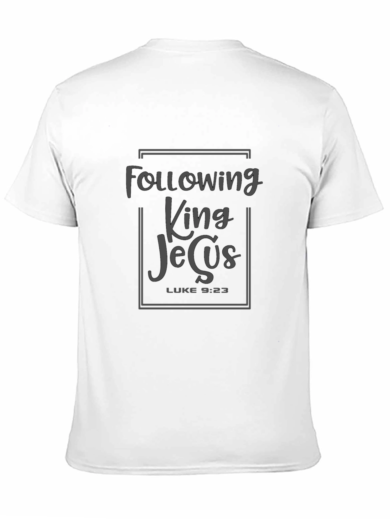 Following King Jesus Black Graphic T-Shirt