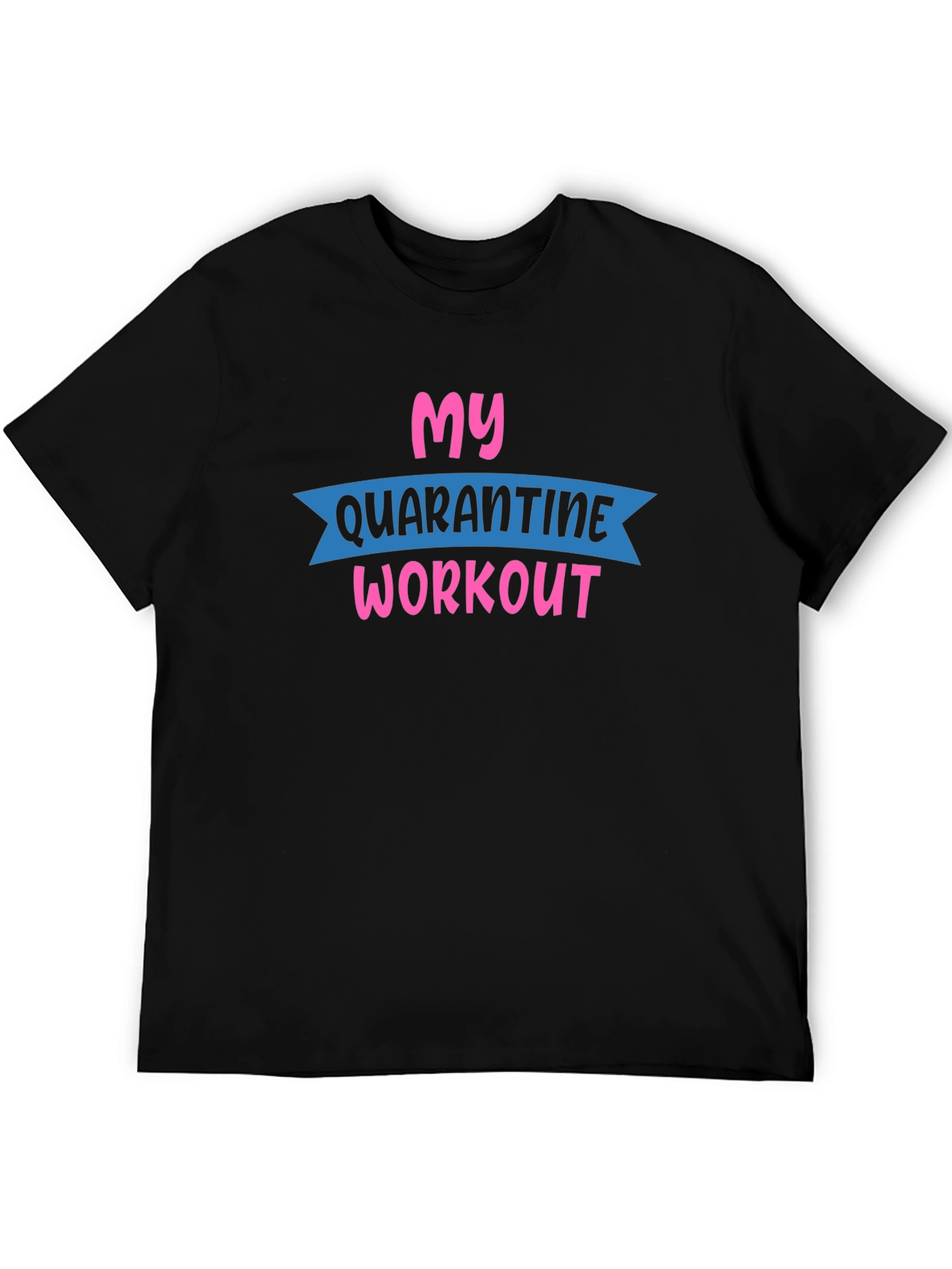 Quarantine Workout Graphic Tee - Black