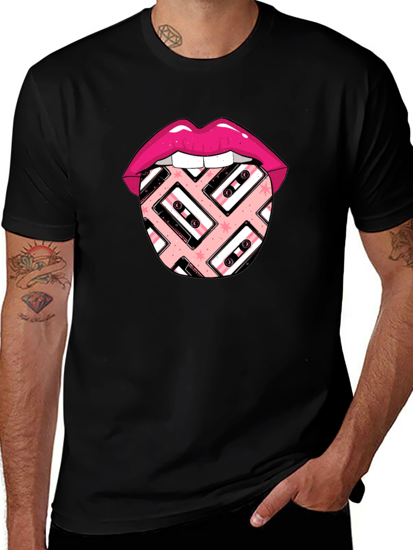 Retro Lips Cassette Graphic Tee