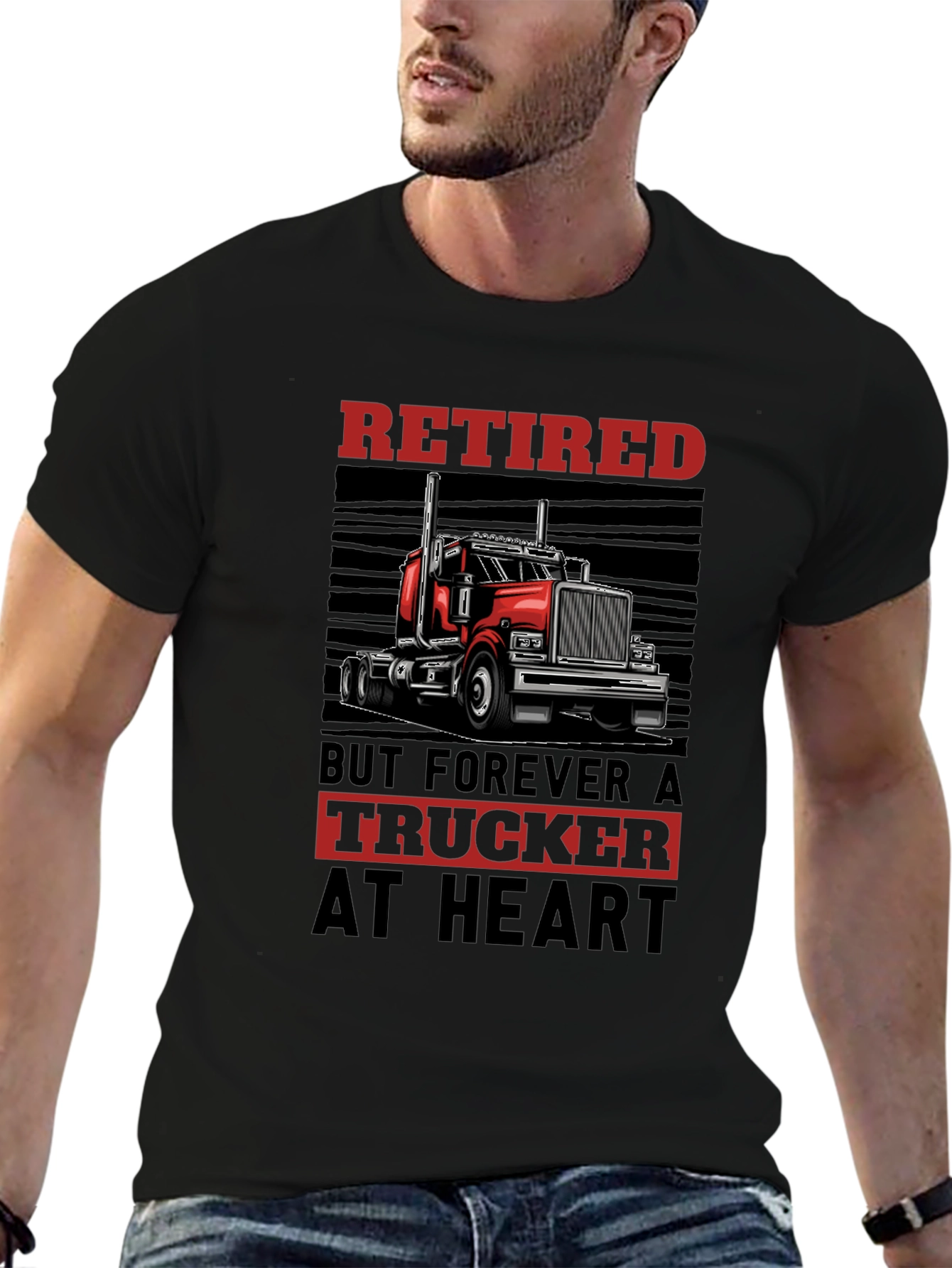Retired Trucker T-Shirt - Forever at Heart