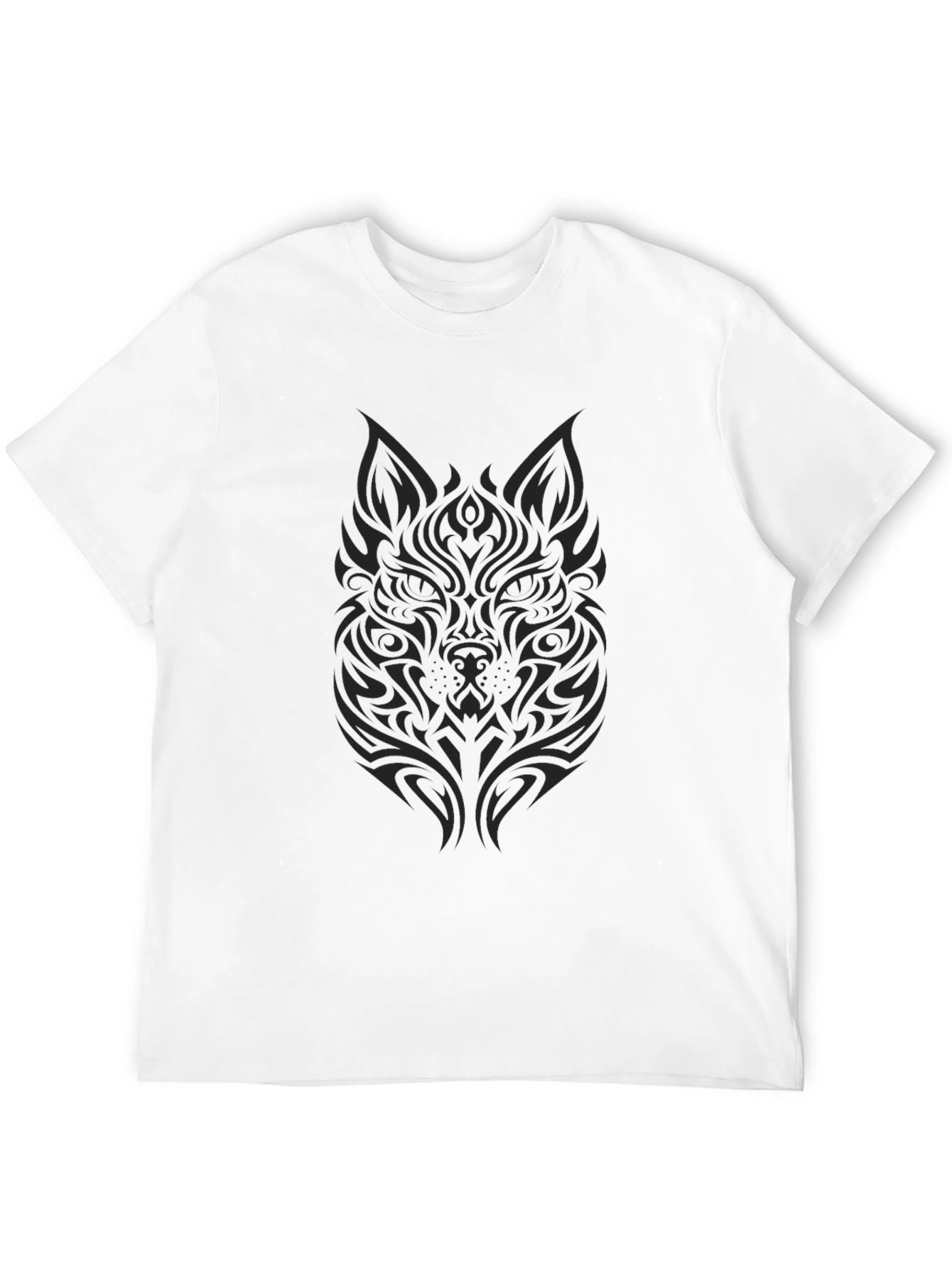 Mens Black Wolf Graphic T-Shirt