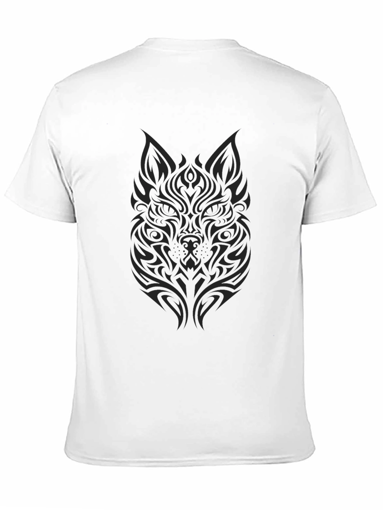 Mens Black Wolf Graphic T-Shirt