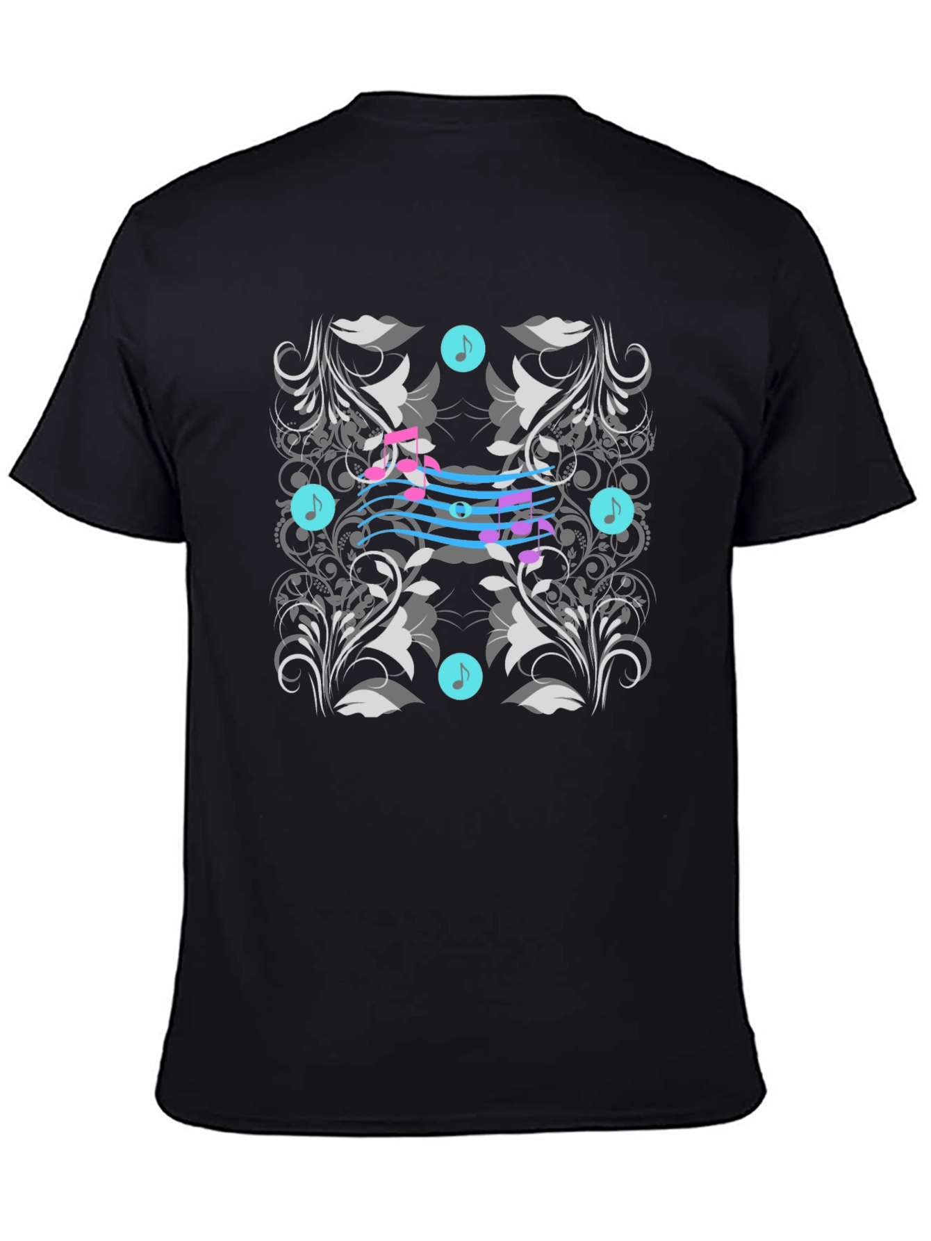 Musical Note Floral T-Shirt: Stylish and Unique Design