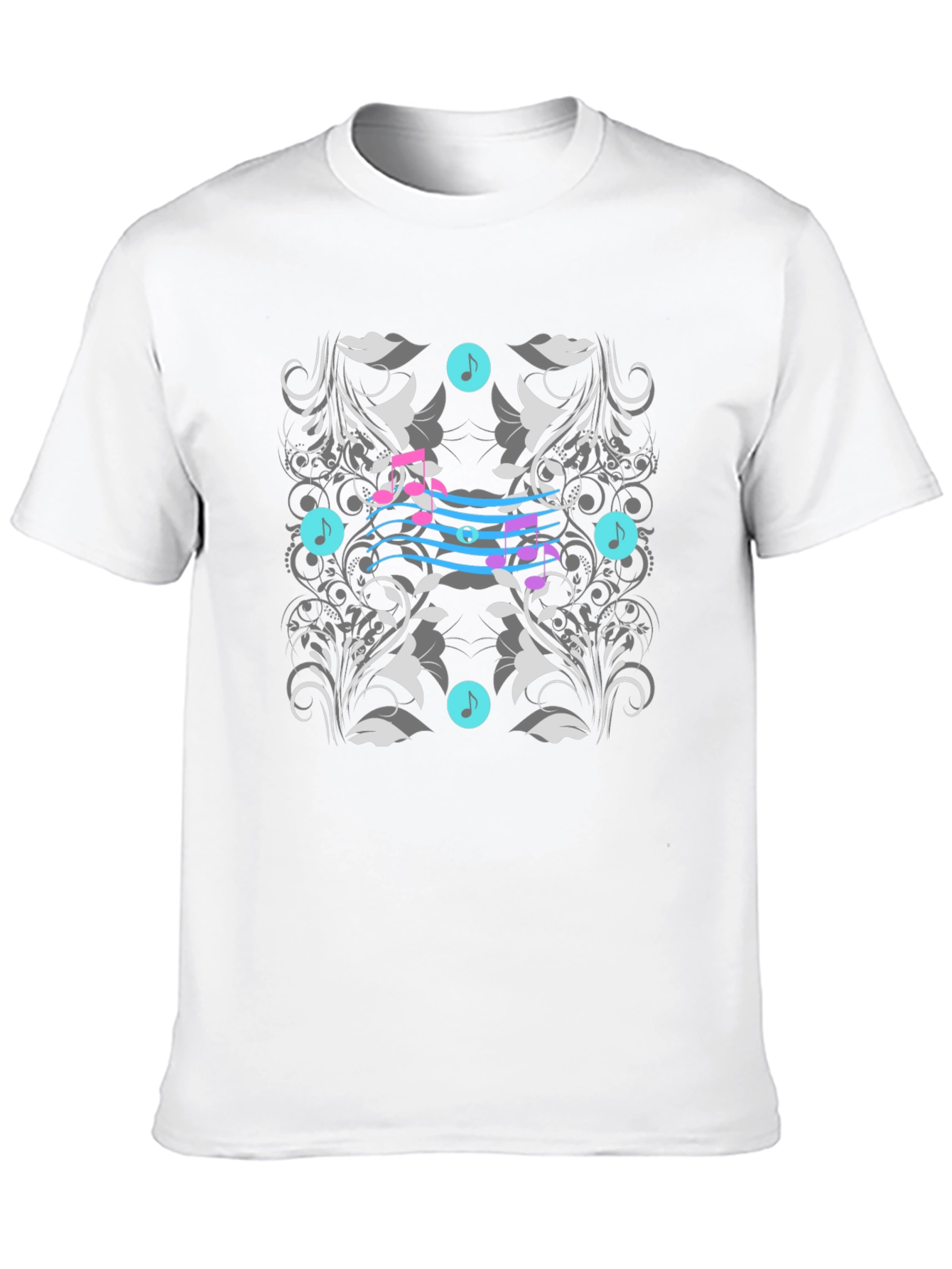 Musical Note Floral T-Shirt: Stylish and Unique Design