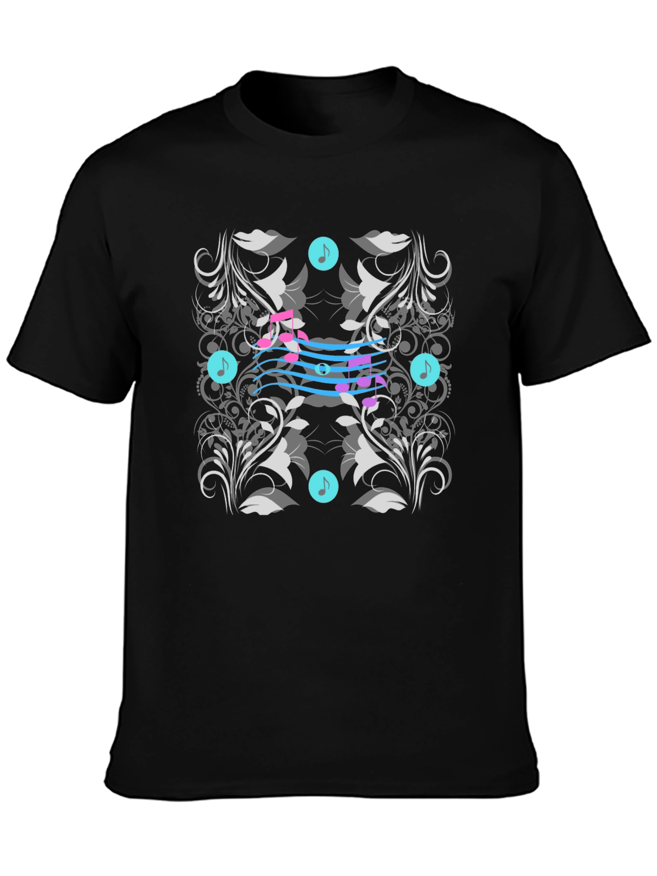 Musical Note Floral T-Shirt: Stylish and Unique Design