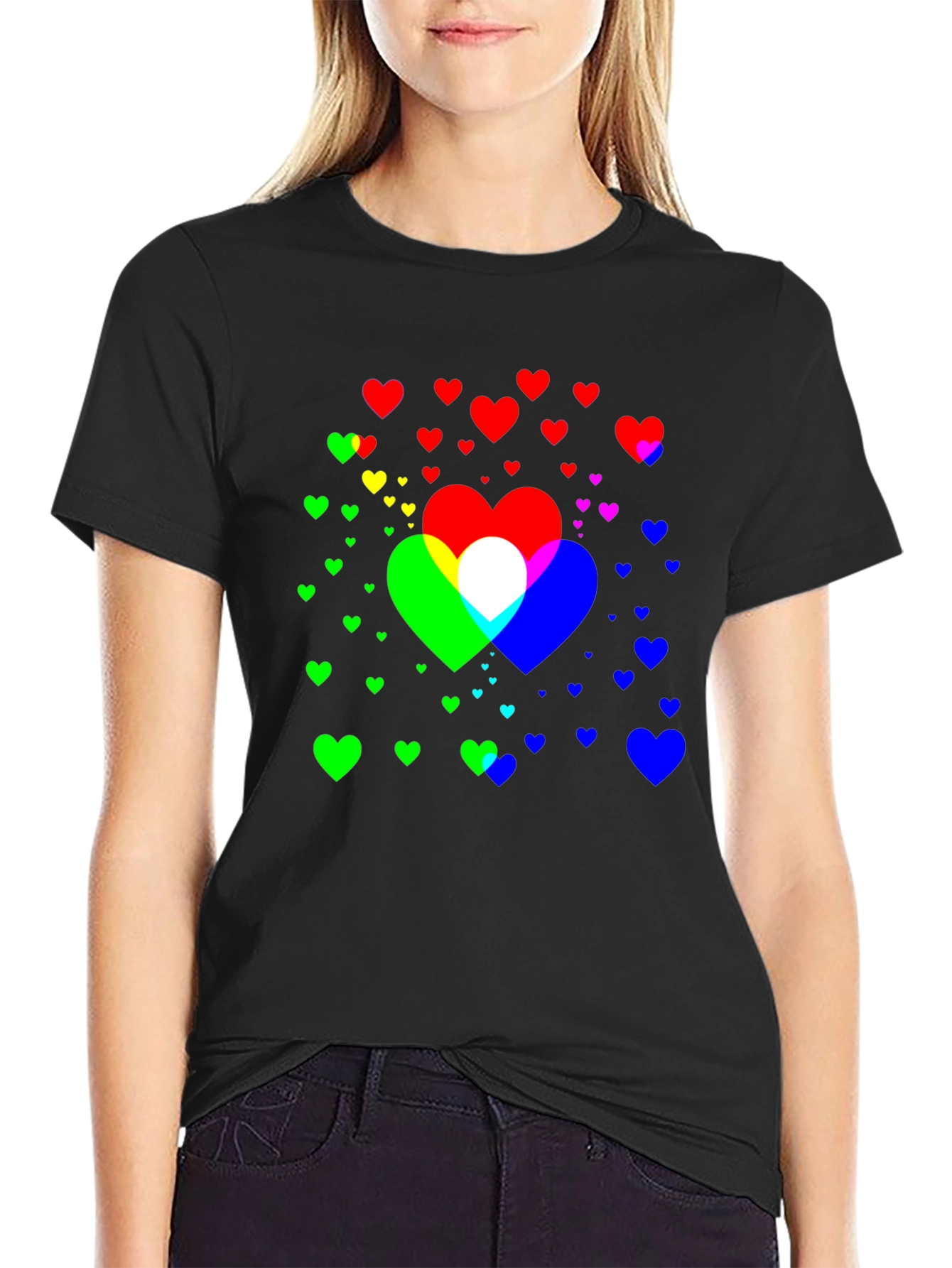 Heart Graphic Black Tee