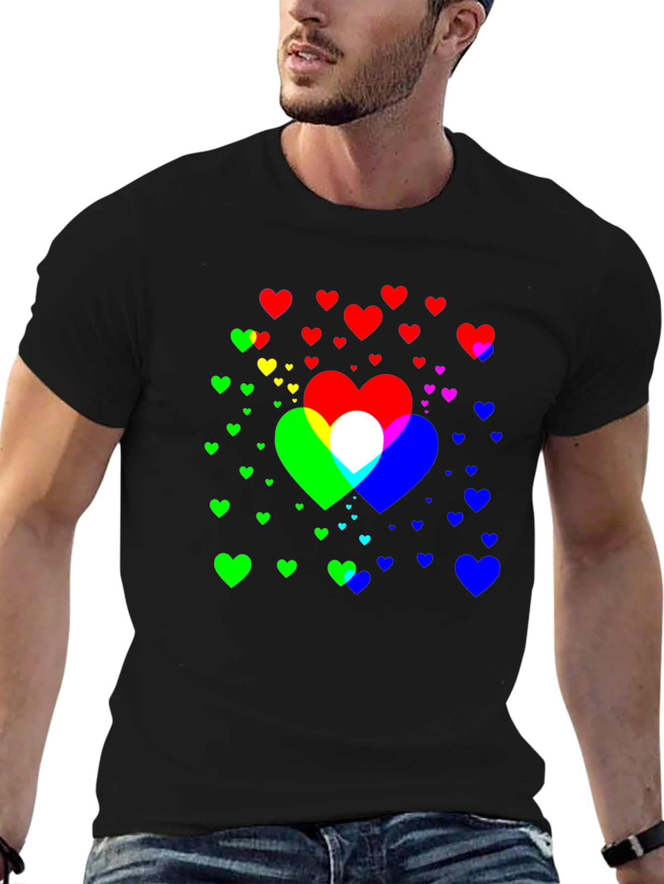 Heart Graphic Black Tee