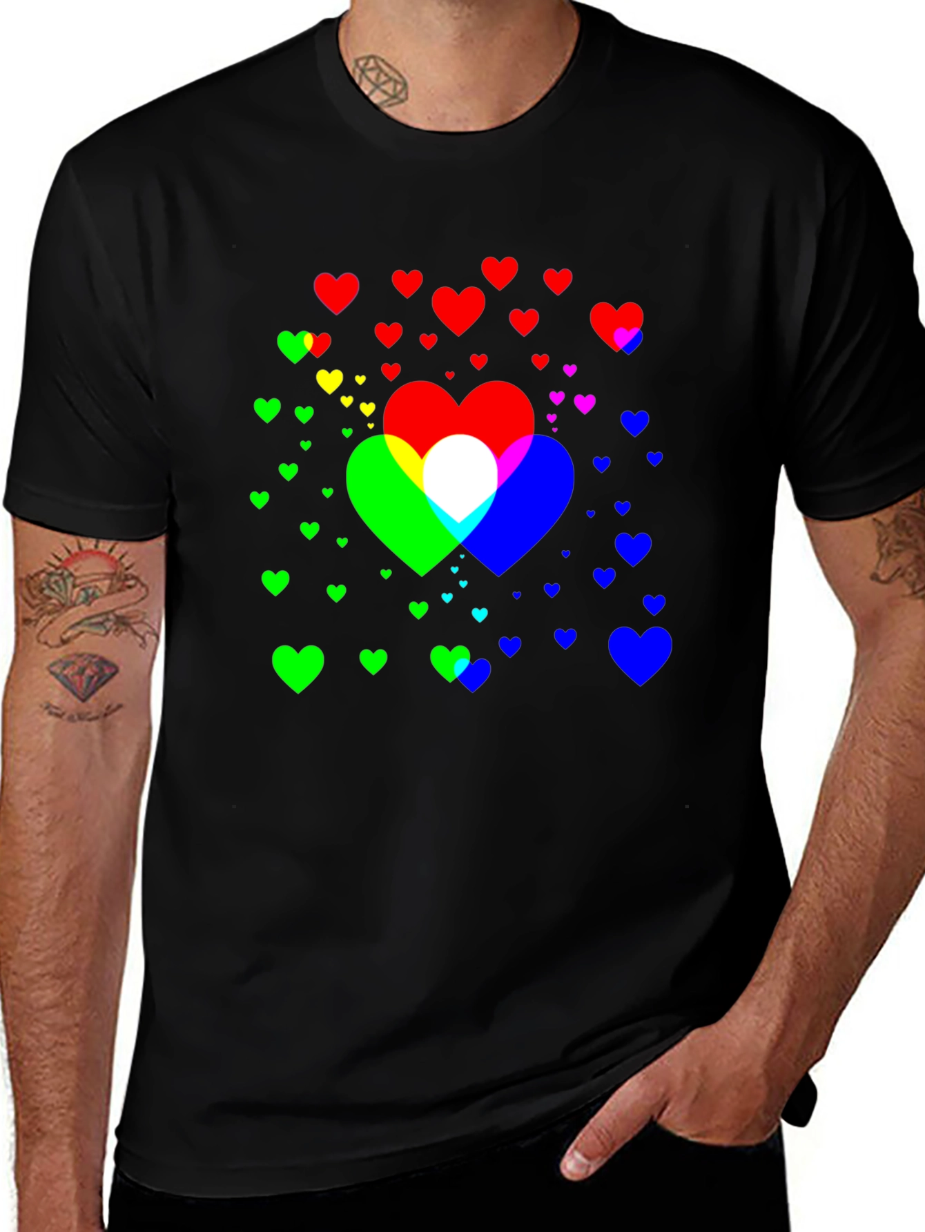 Heart Graphic Black Tee
