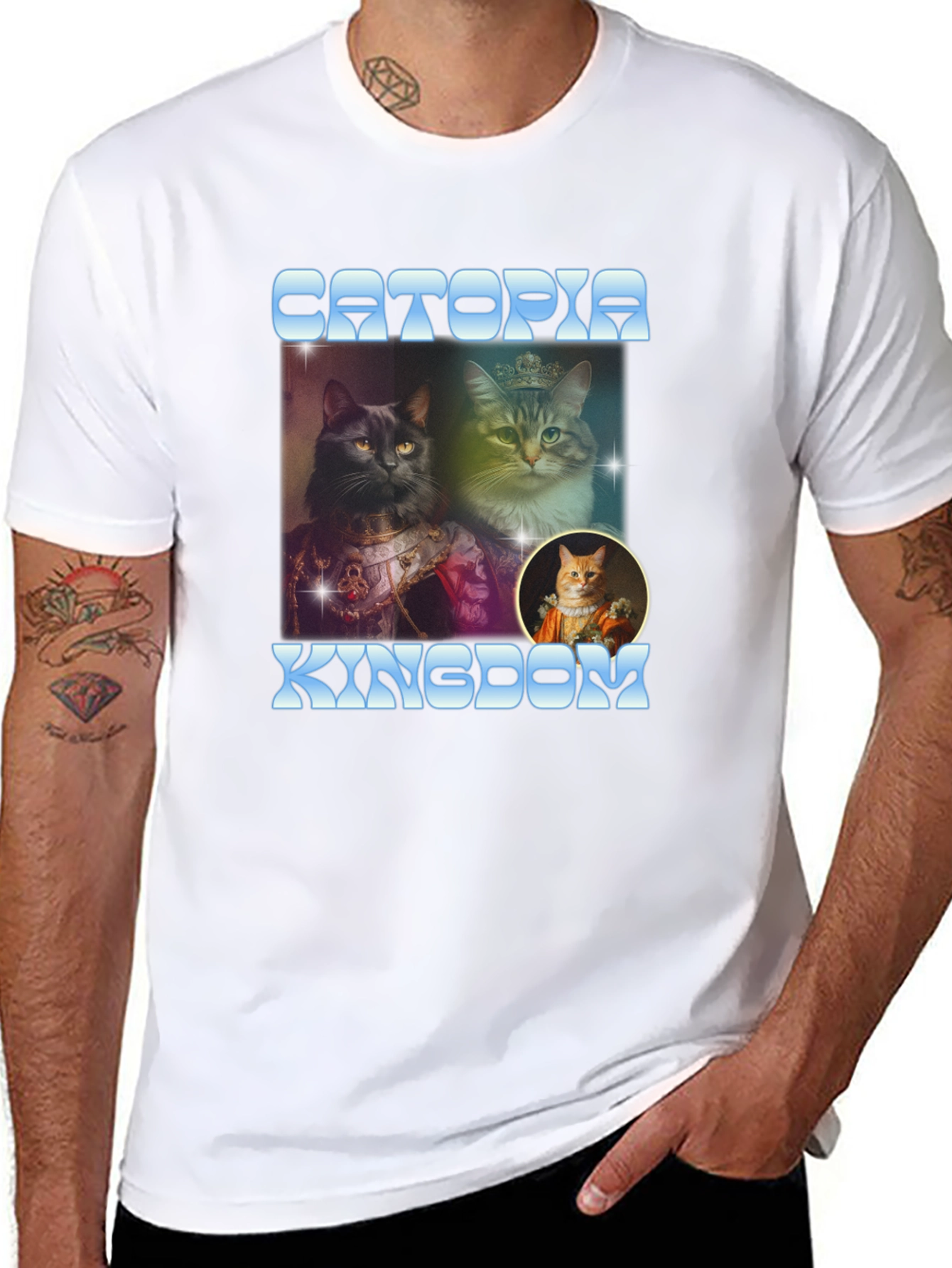 Catopia Kingdom T-Shirt - Royal Cat Design