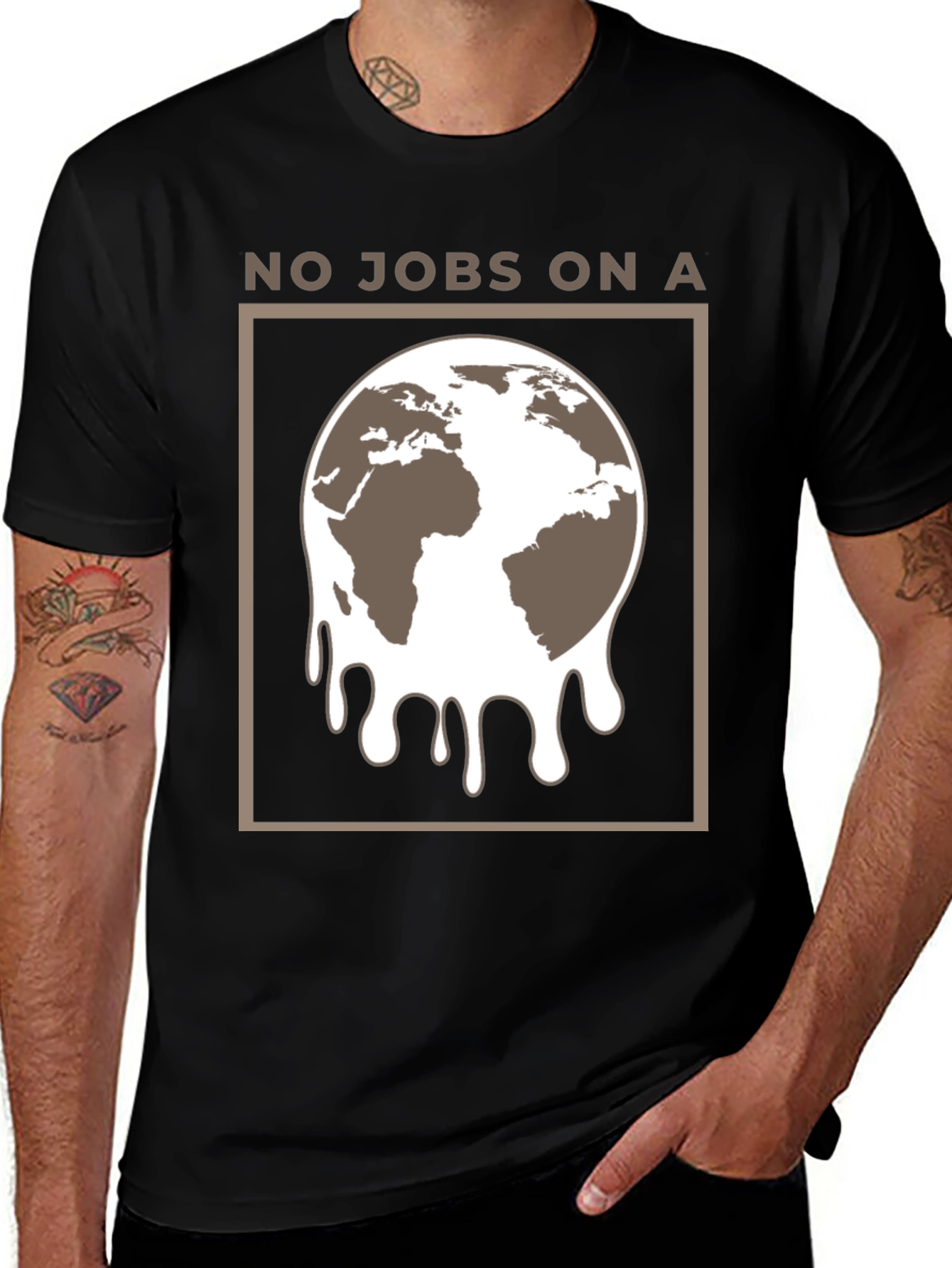 No Jobs on a Melting Earth Graphic Tee