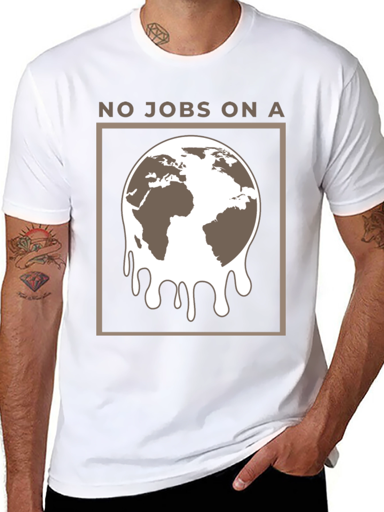 No Jobs on a Melting Earth Graphic Tee