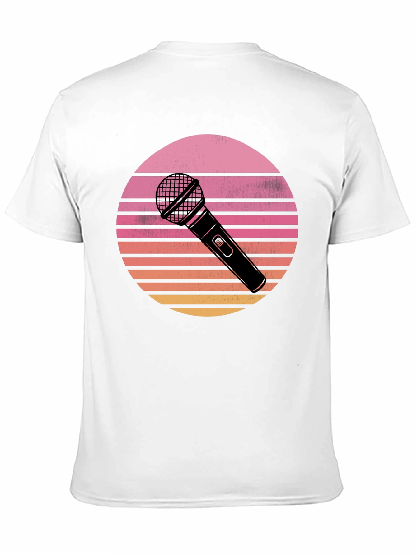 Retro Microphone Sunset Graphic Tee
