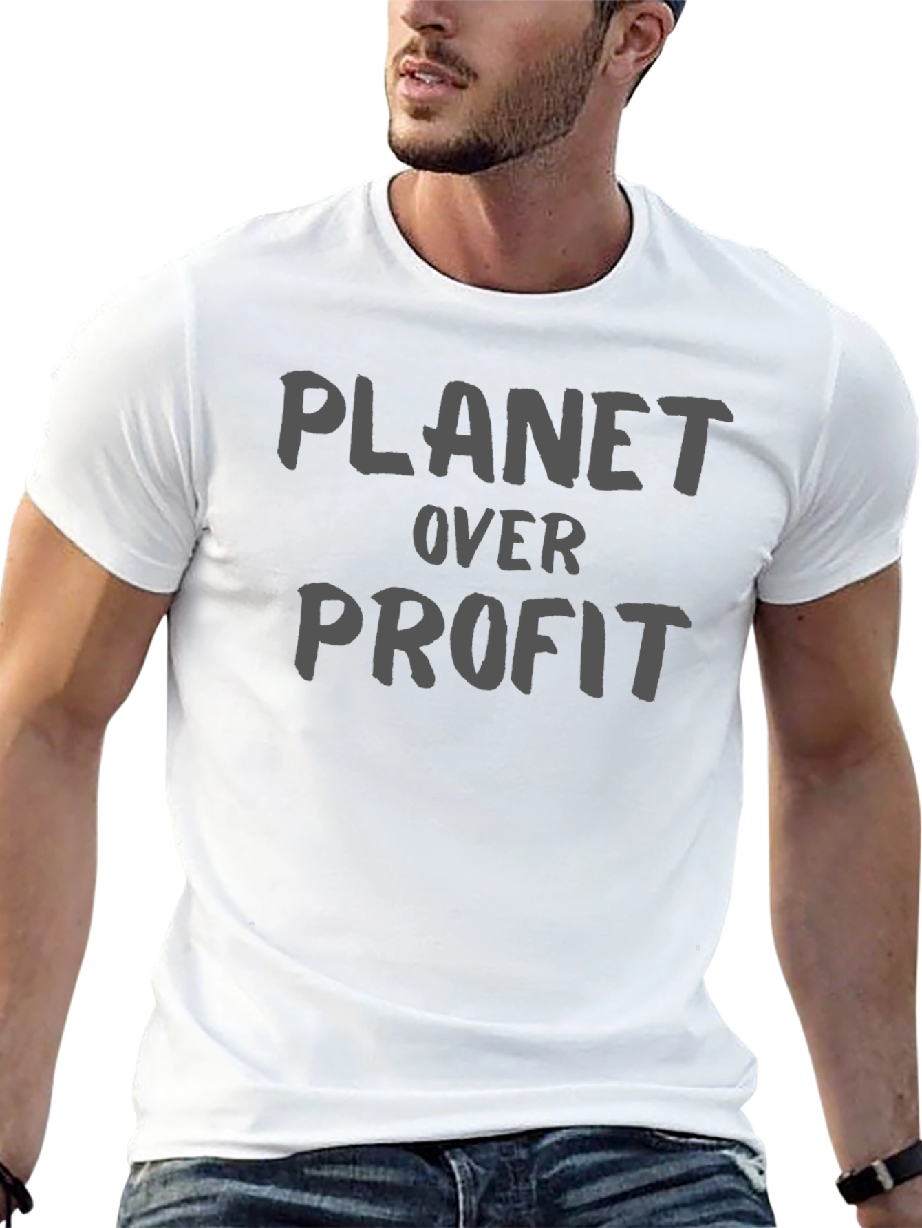 Planet Over Profit Graphic Tee - Eco Conscious Design