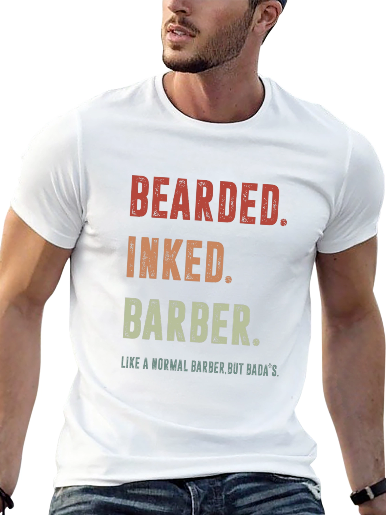 Bearded Inked Barber Graphic T-Shirt