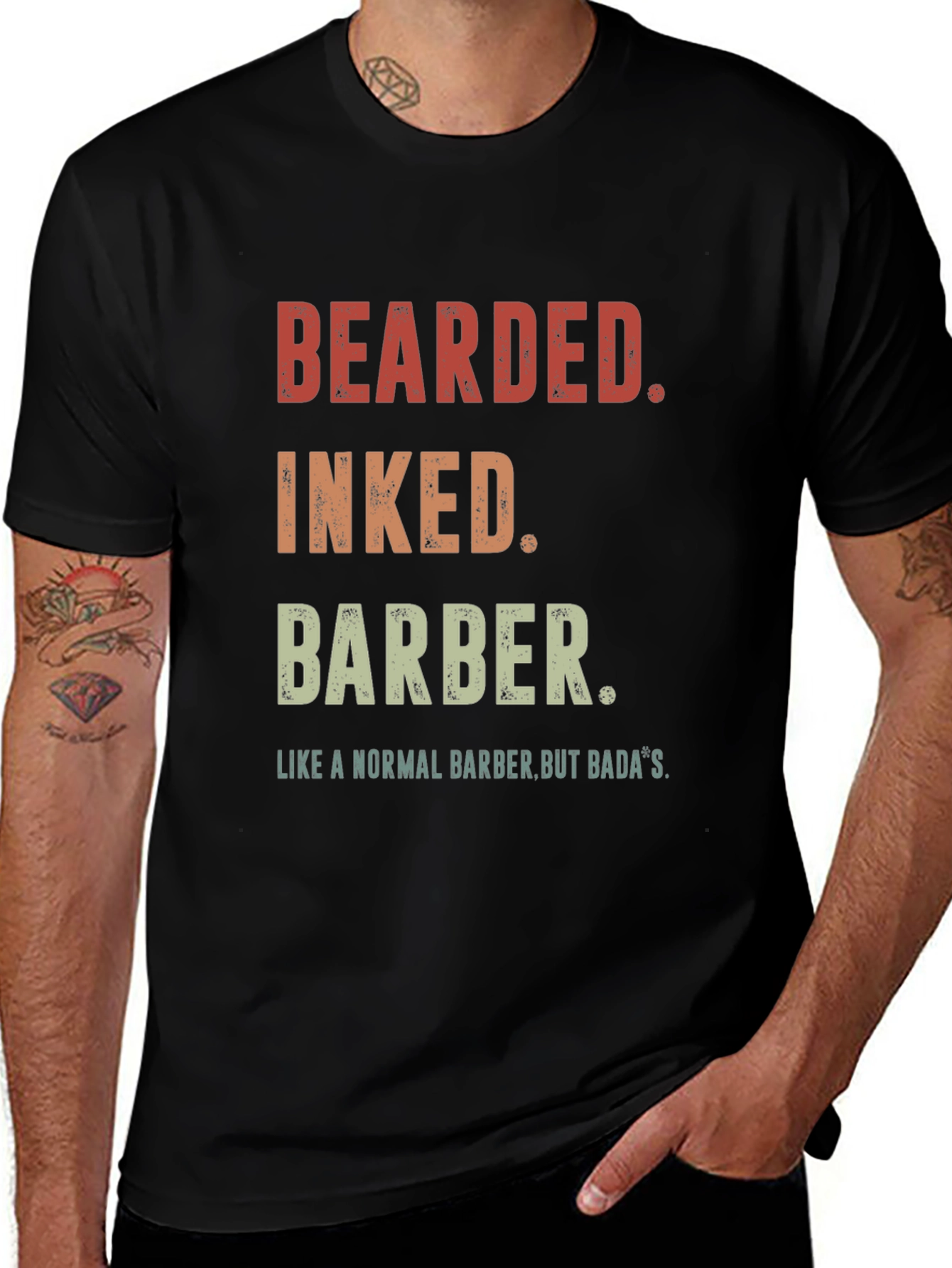 Bearded Inked Barber Graphic T-Shirt