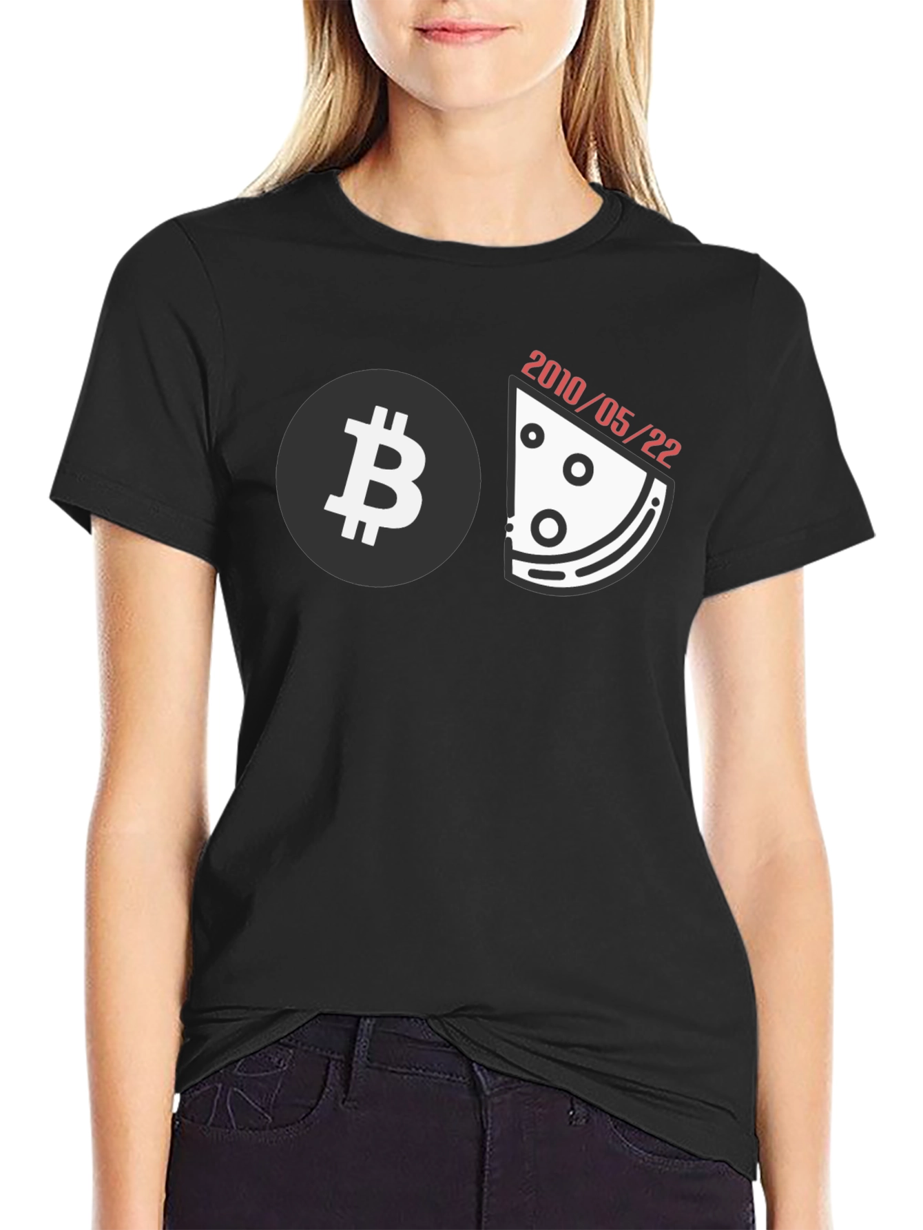 Bitcoin Pizza Day Black T-Shirt