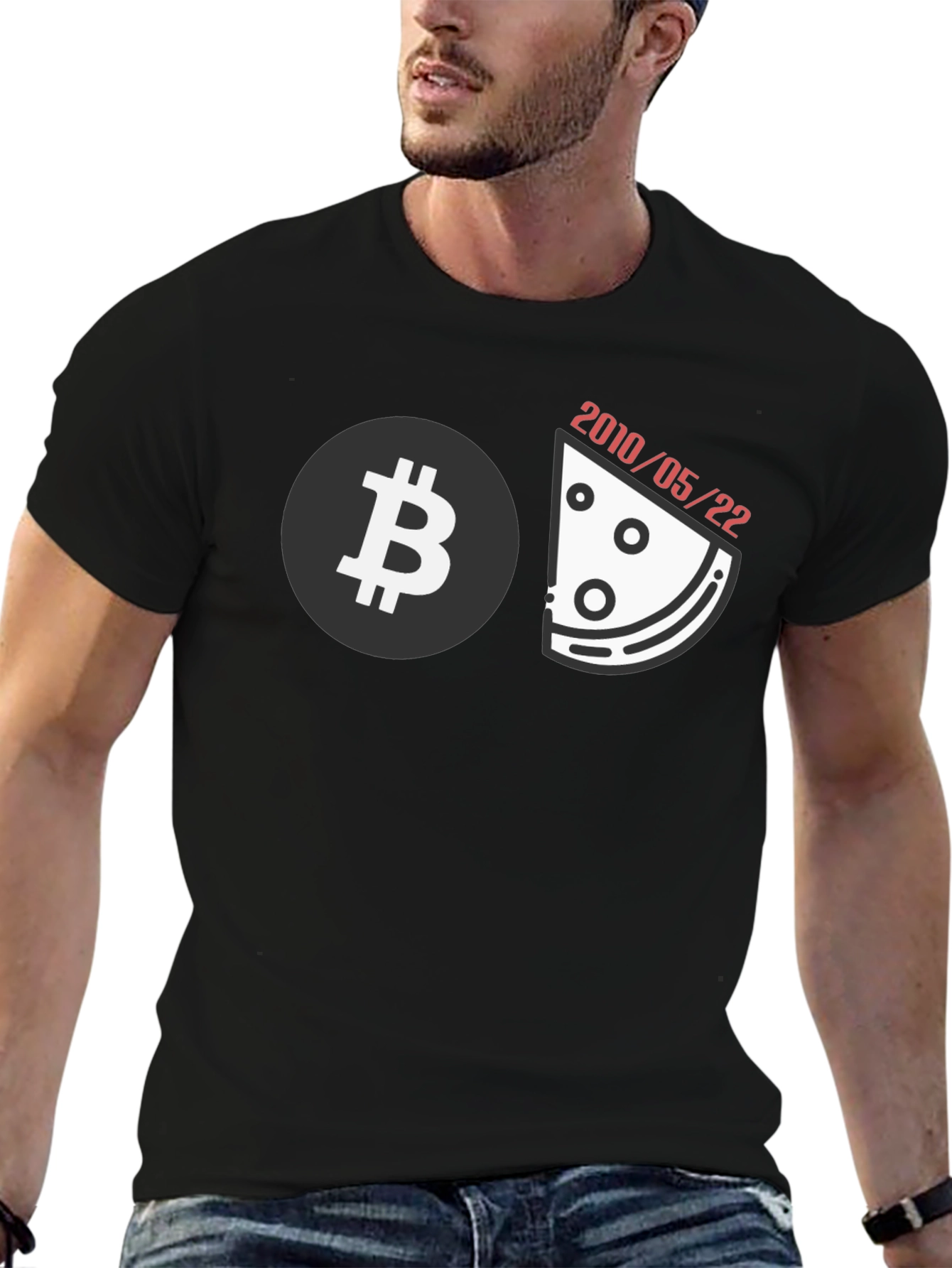 Bitcoin Pizza Day Black T-Shirt