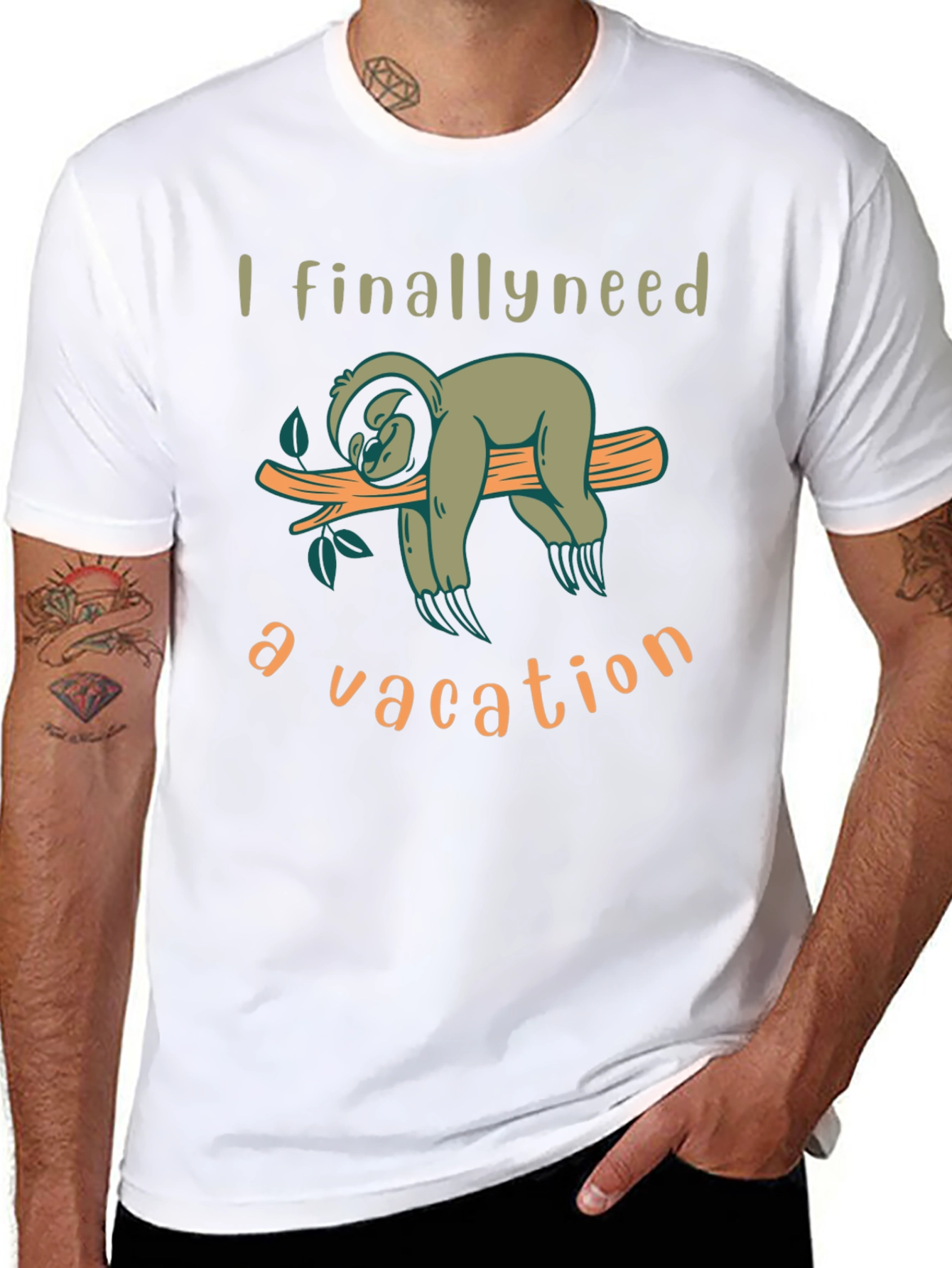 Sloth Vacation T-Shirt - Relaxing Lazy Days
