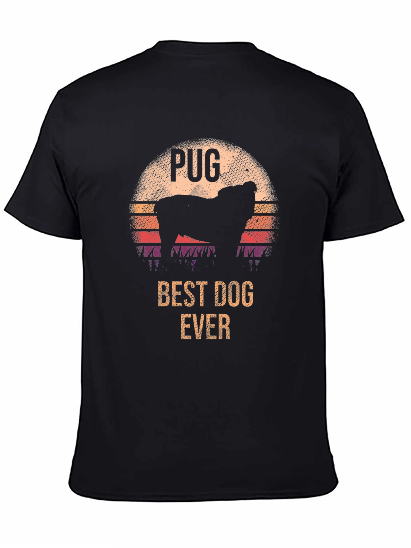 Pug Best Dog Ever Retro T-Shirt