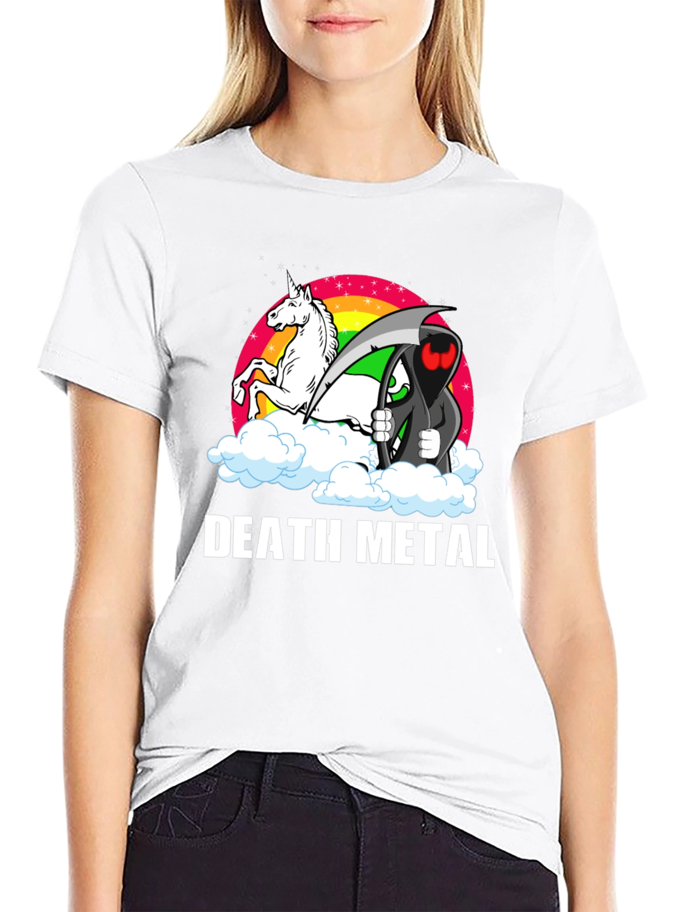 Death Metal Unicorn Grim Reaper T-Shirt