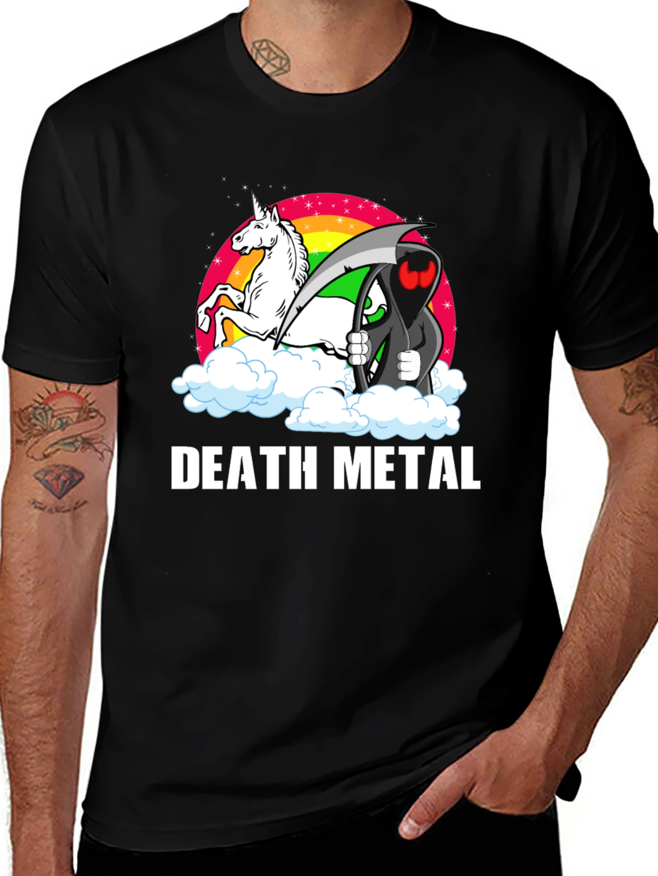 Death Metal Unicorn Grim Reaper T-Shirt