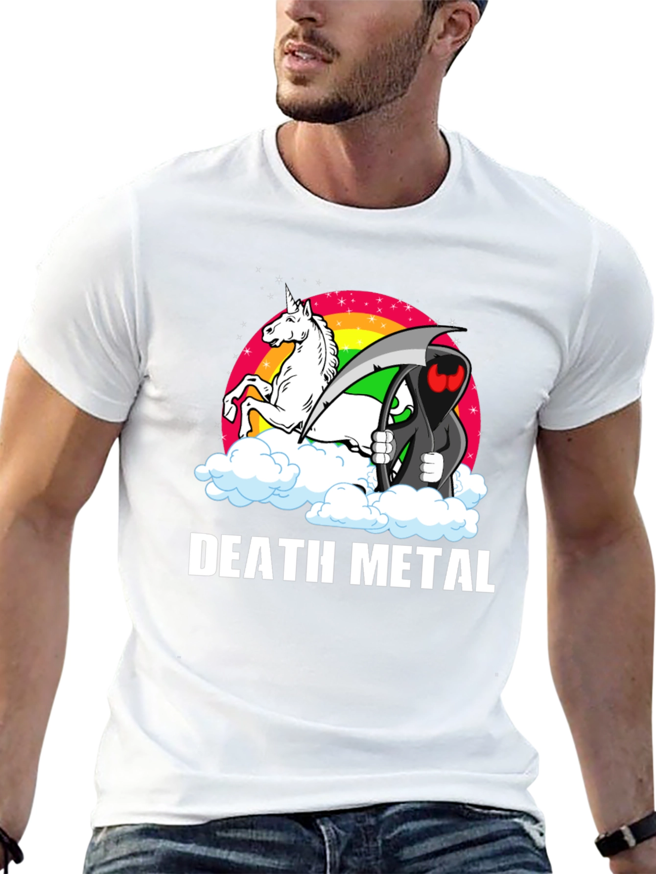 Death Metal Unicorn Grim Reaper T-Shirt