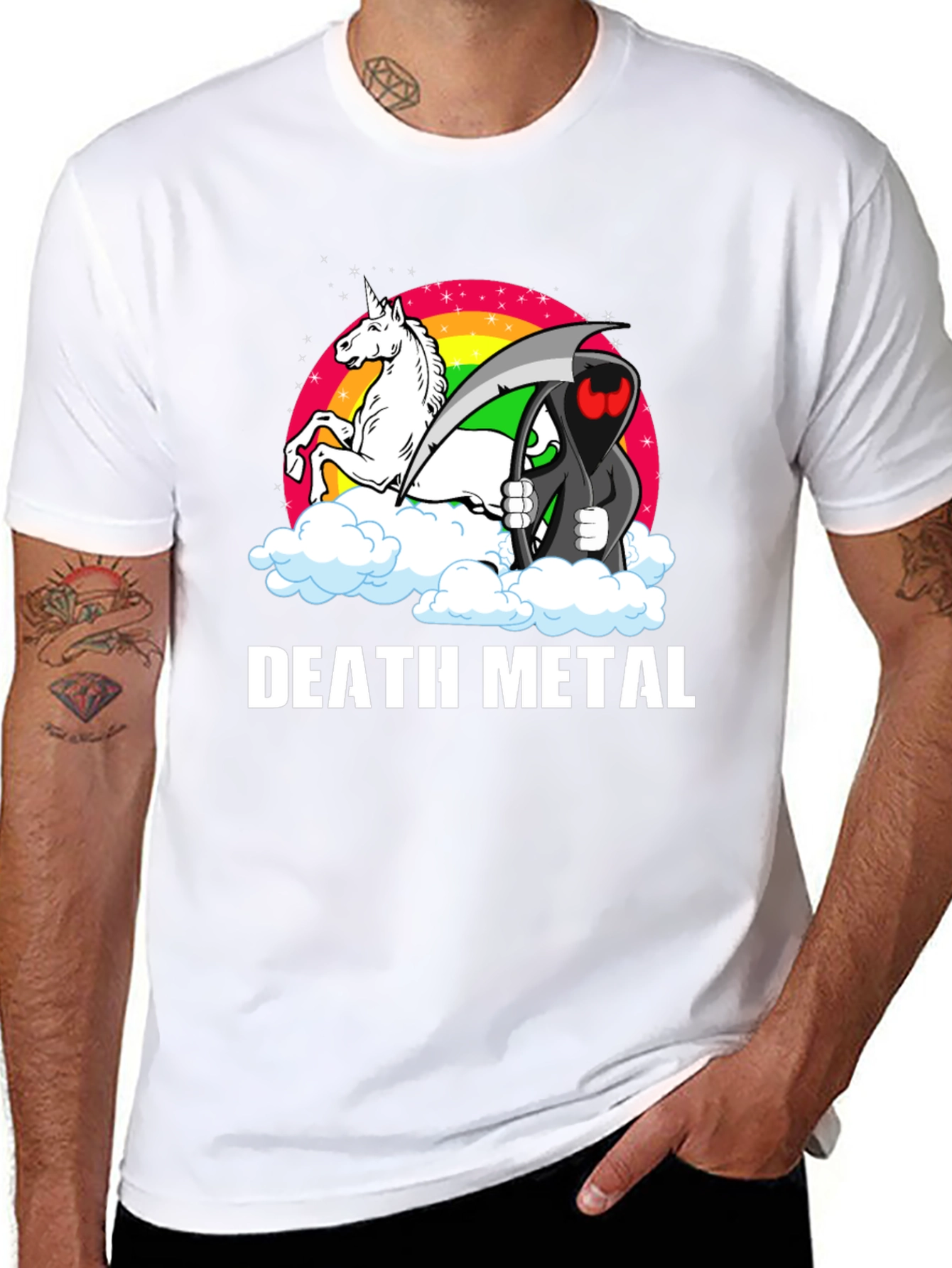 Death Metal Unicorn Grim Reaper T-Shirt