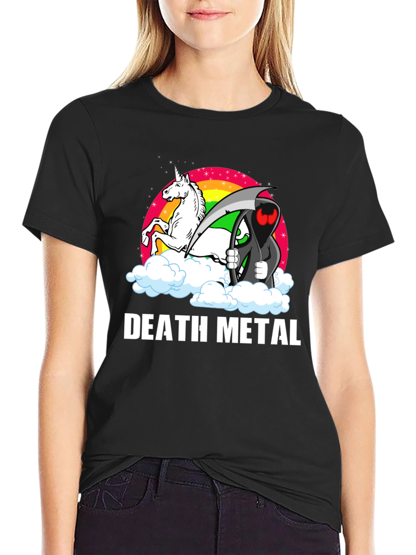 Death Metal Unicorn Grim Reaper T-Shirt