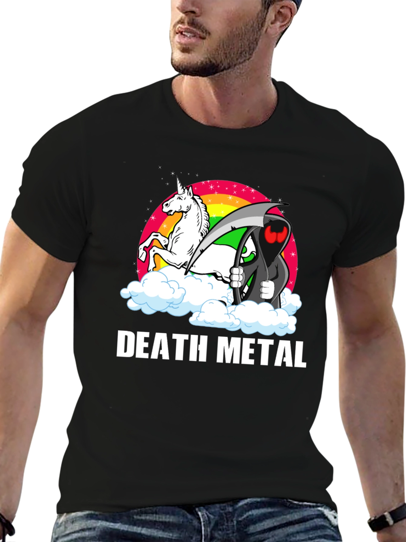 Death Metal Unicorn Grim Reaper T-Shirt