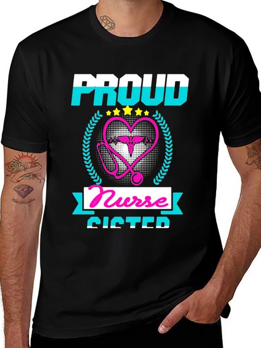 Proud Nurse Sister T-Shirt - Black
