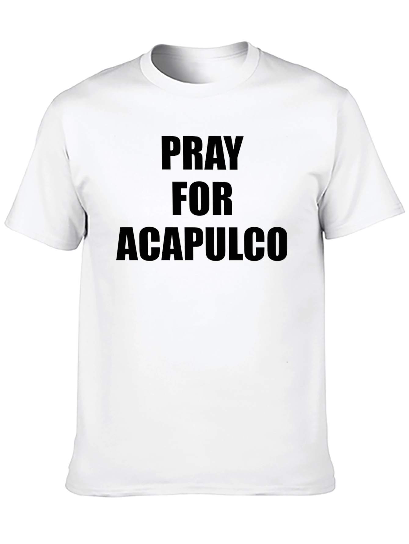 Pray for Acapulco Black Graphic Tee