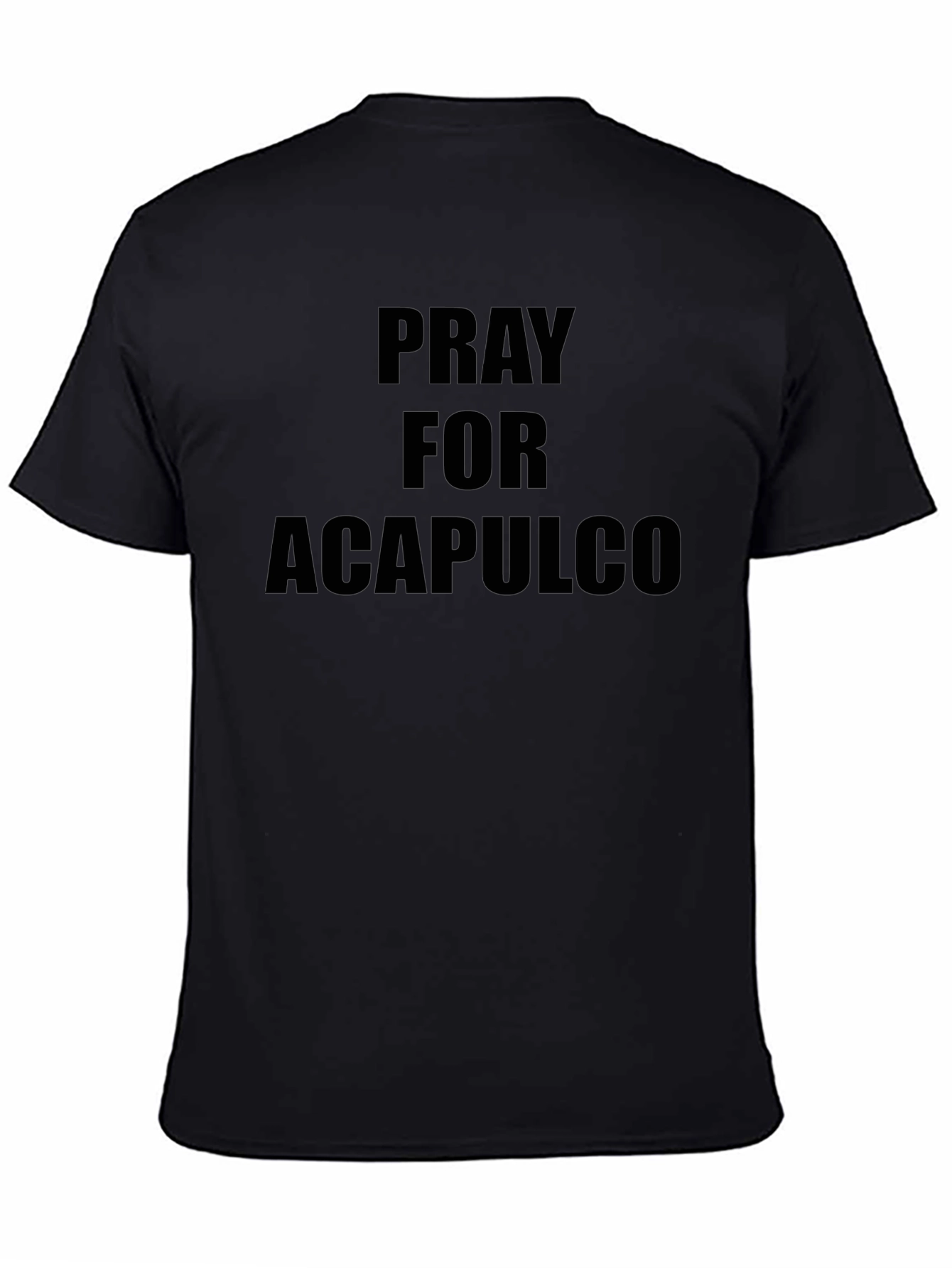 Pray for Acapulco Black Graphic Tee