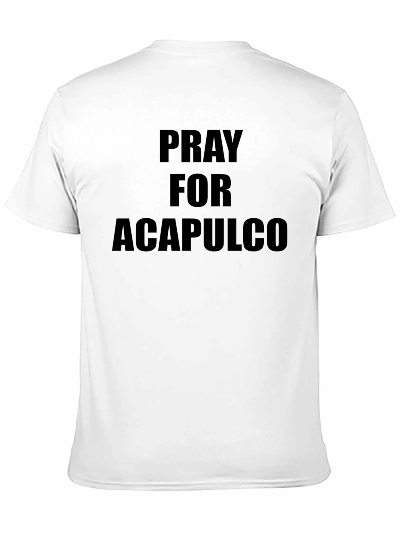 Pray for Acapulco Black Graphic Tee
