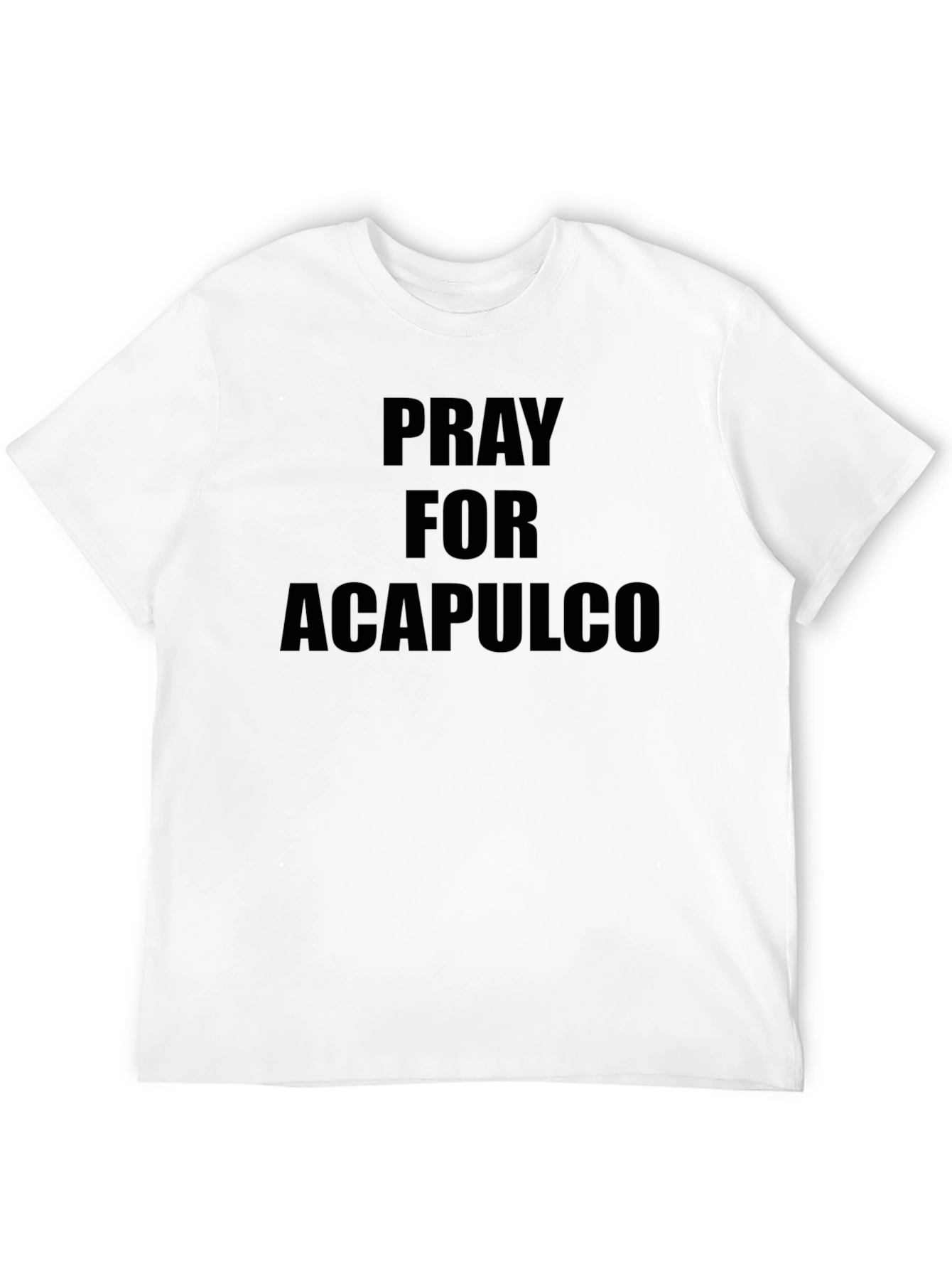 Pray for Acapulco Black Graphic Tee