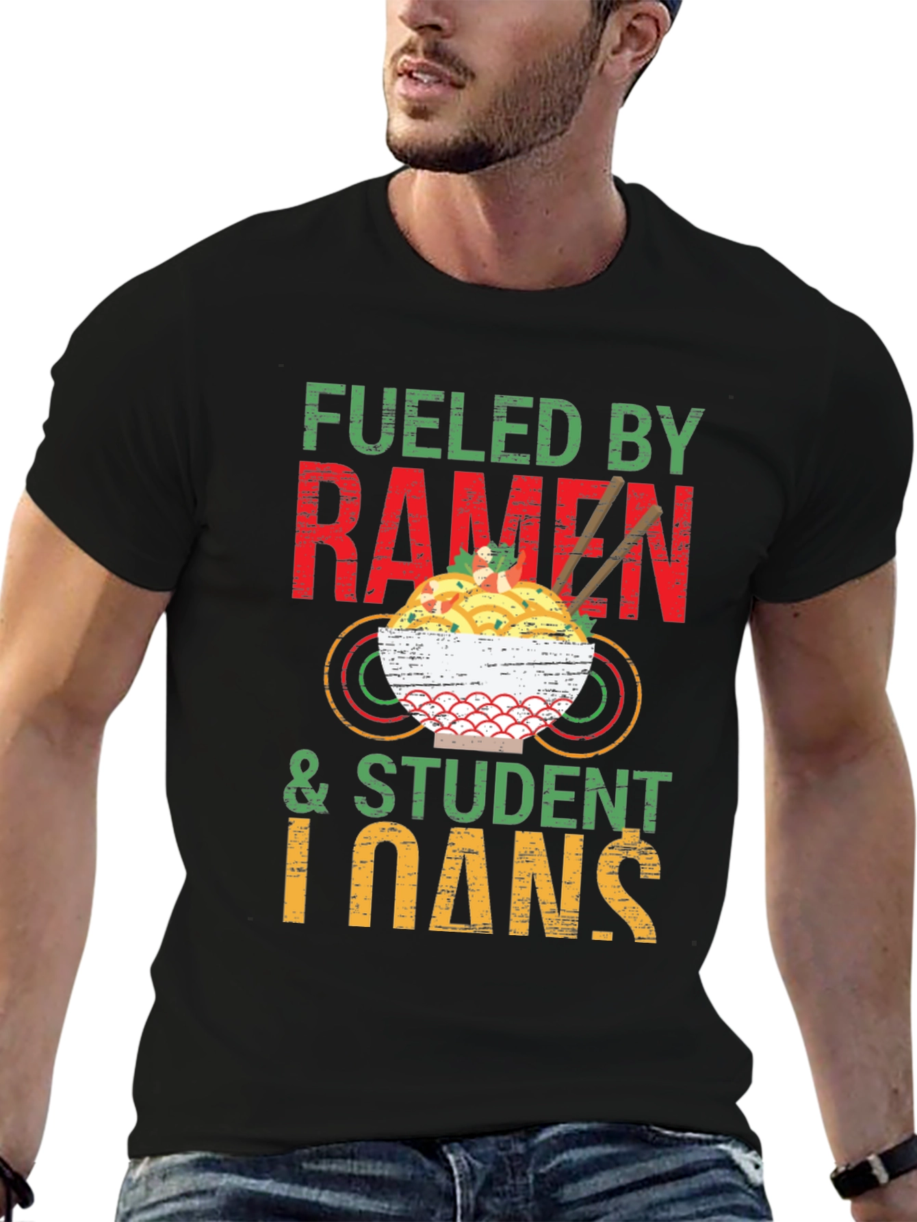 Fueled by Ramen & Student Loans Graphic T-Shirt