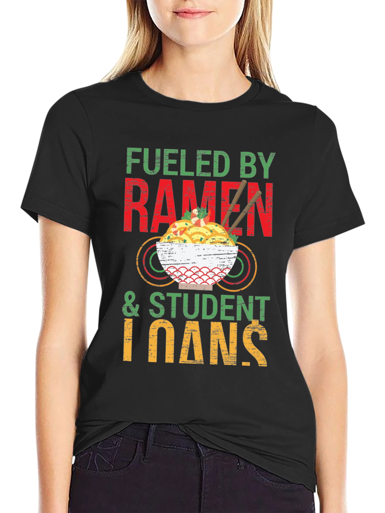 Fueled by Ramen & Student Loans Graphic T-Shirt